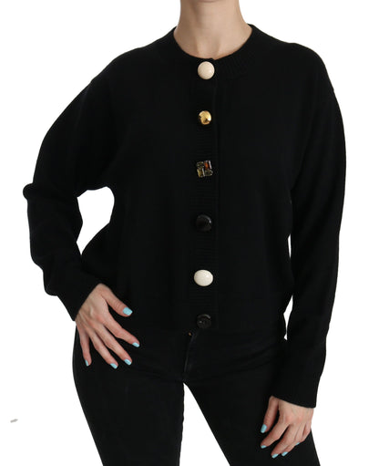 Dolce &amp; Gabbana - Cardigan élégant en cachemire noir