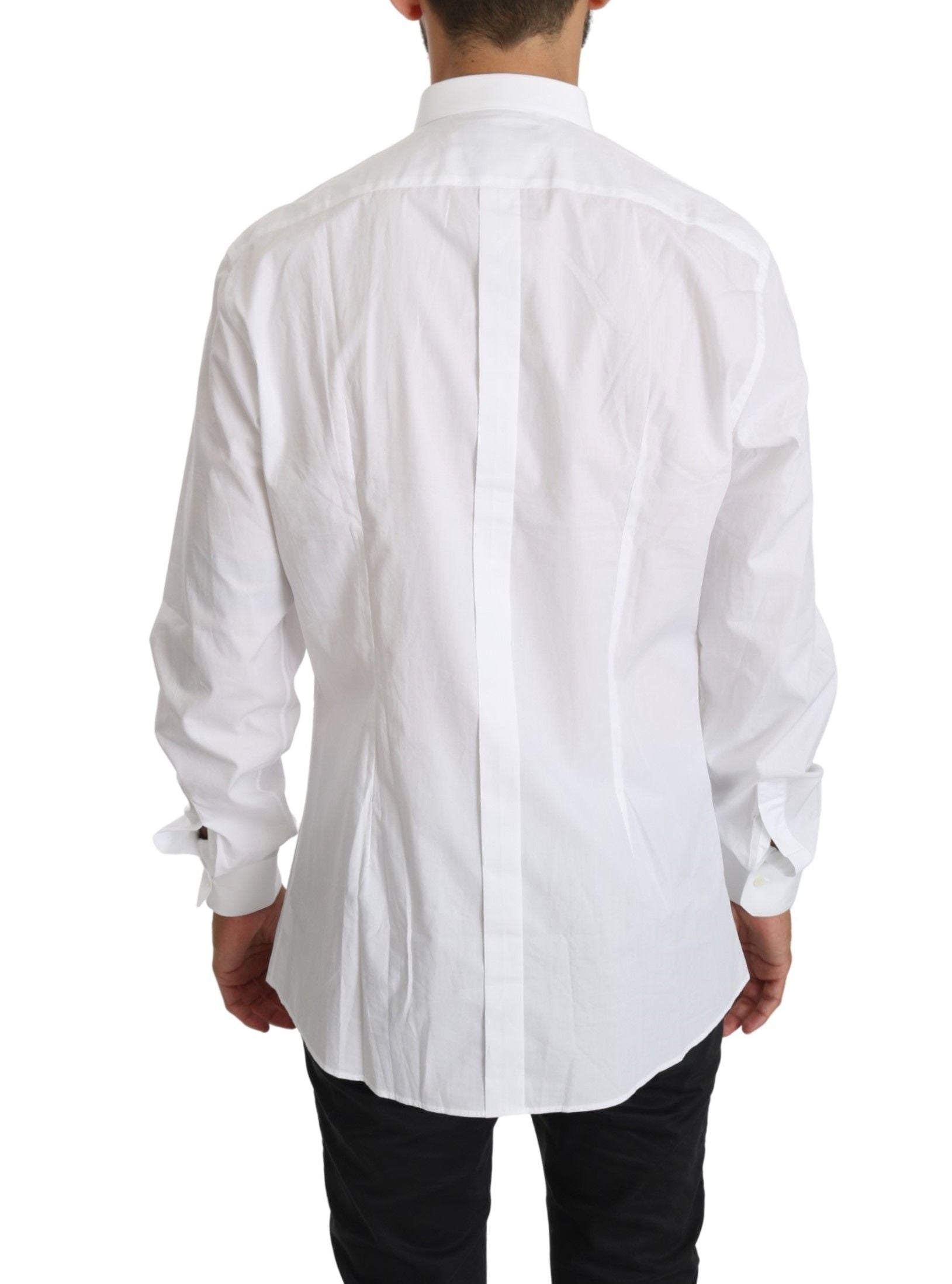 Dolce & Gabbana White Cotton Long Sleeve Top Shirt by Dolce & Gabbana