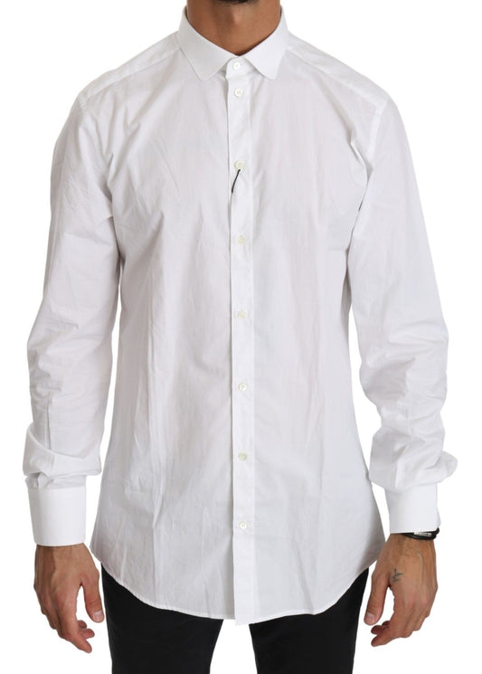 Dolce & Gabbana White Cotton Long Sleeve Top Shirt by Dolce & Gabbana