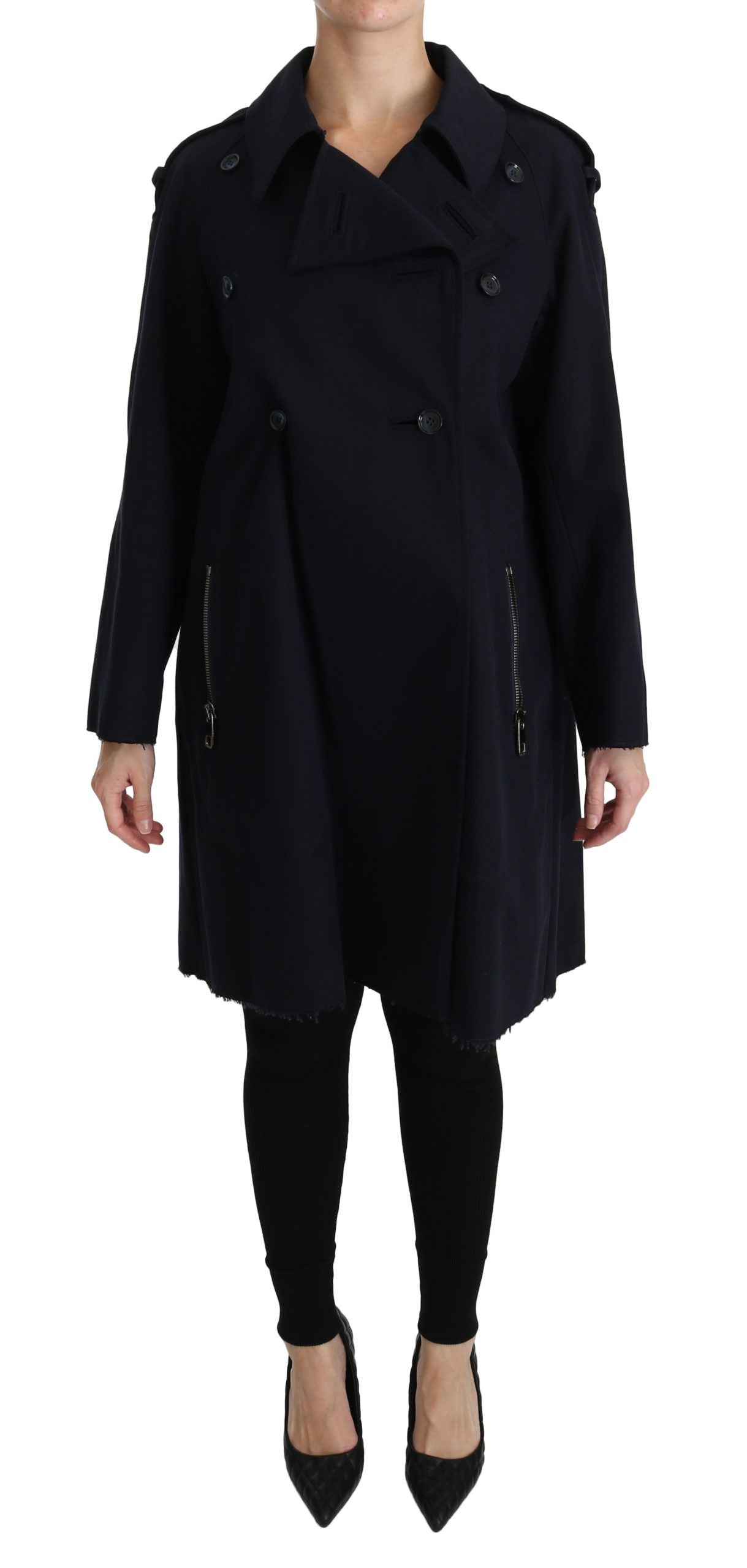 Dolce &amp; Gabbana Élégante veste bleue doublée à pois