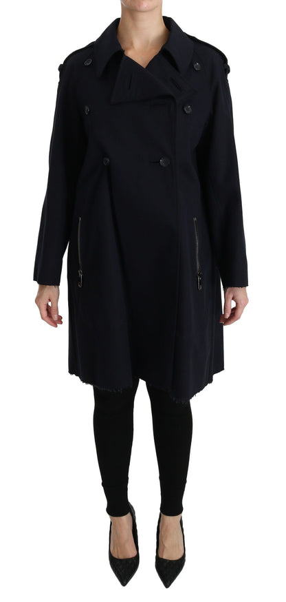 Dolce &amp; Gabbana Élégante veste bleue doublée à pois