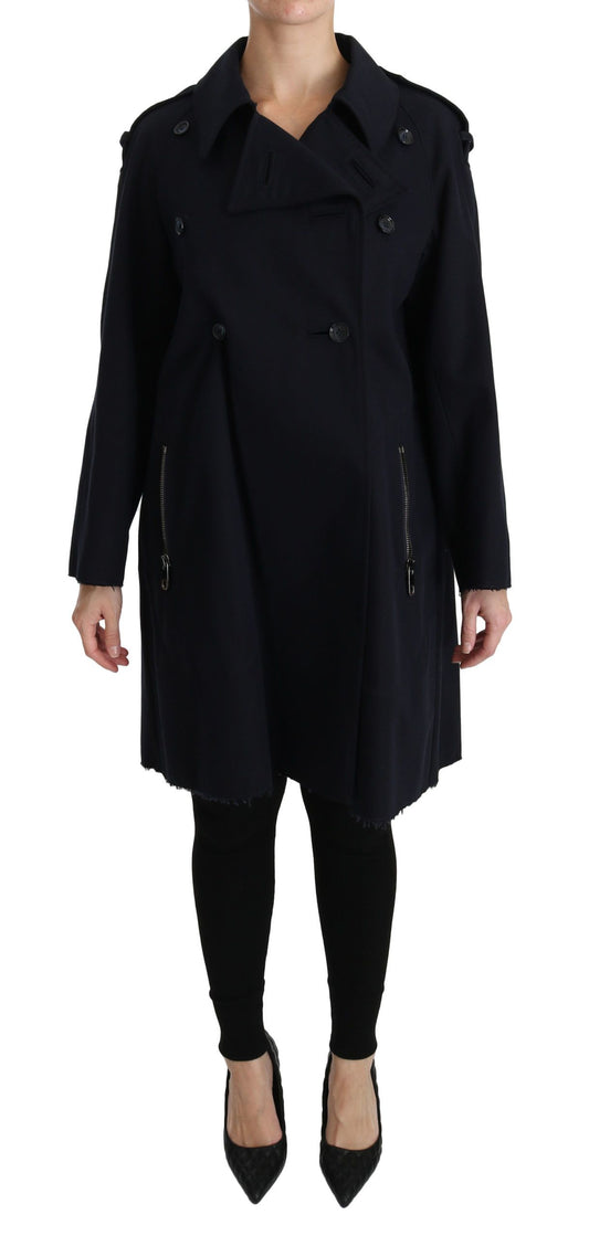 Dolce &amp; Gabbana Élégante veste bleue doublée à pois