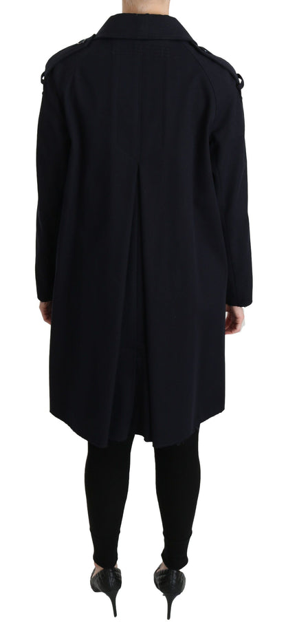 Dolce &amp; Gabbana Élégante veste bleue doublée à pois
