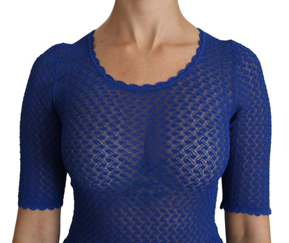 Chemisier bleu transparent élégant Dolce &amp; Gabbana