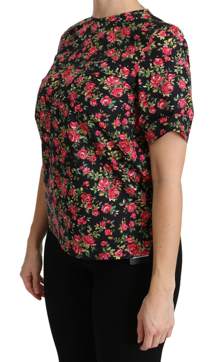 Dolce &amp; Gabbana - Haut ras du cou élégant à fleurs noires
