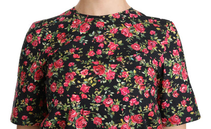Dolce &amp; Gabbana - Haut ras du cou élégant à fleurs noires