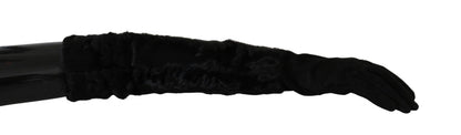 Gants élégants en daim Dolce &amp; Gabbana jusqu'aux coudes