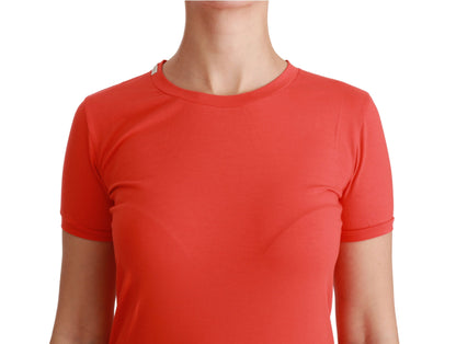 T-shirt à manches courtes et col ras du cou rouge élégant Dolce &amp; Gabbana