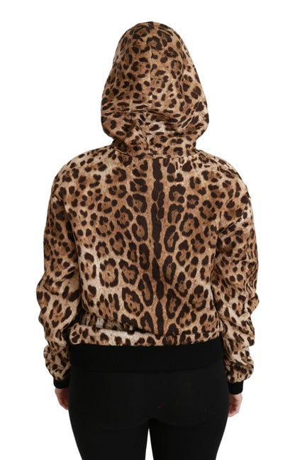 Pull à capuche élégant à imprimé léopard Dolce &amp; Gabbana