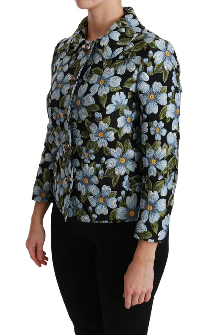 Dolce & Gabbana Multicolor Floral Blazer Coat Polyester Jacket by Dolce & Gabbana