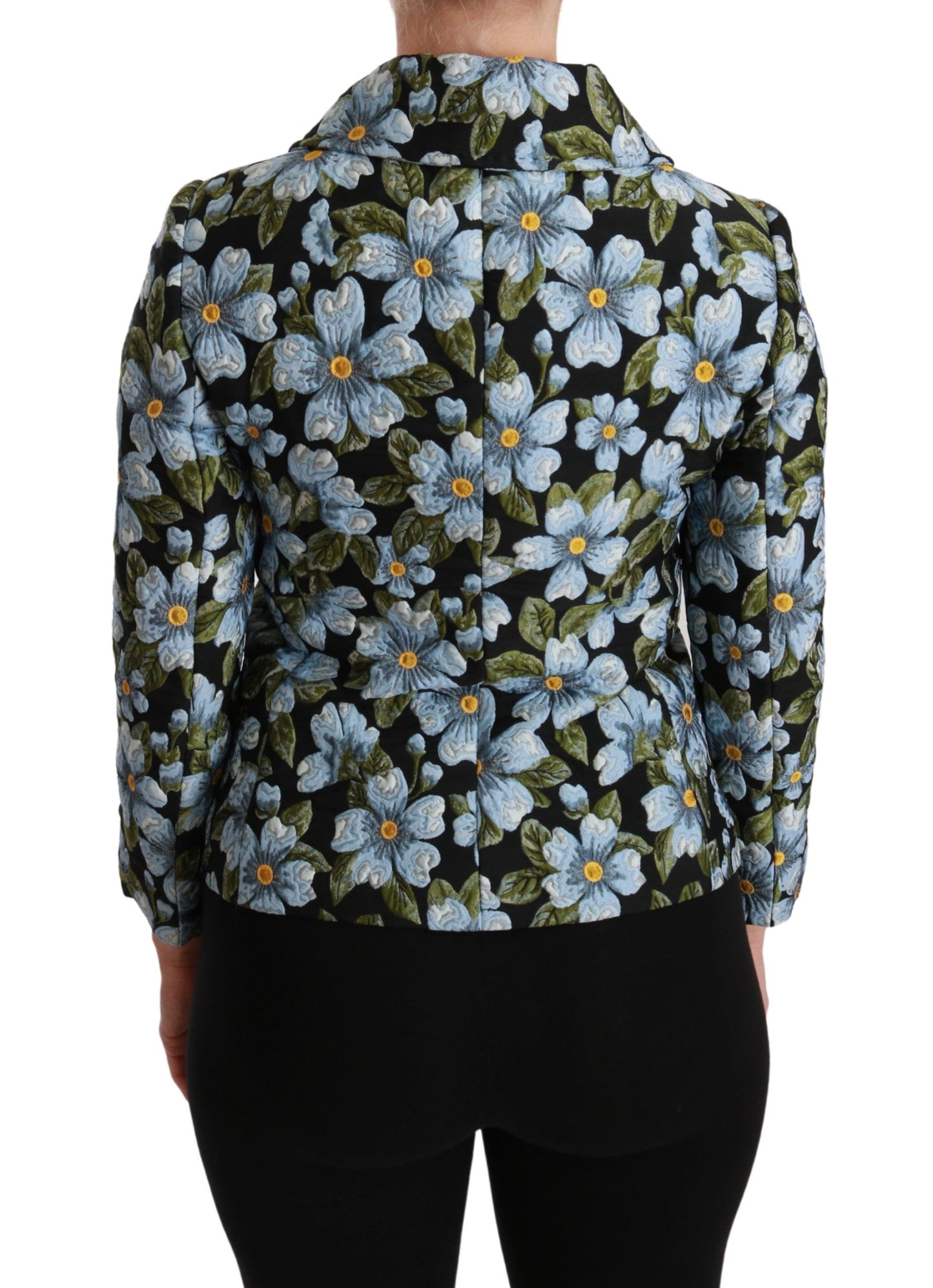 Dolce & Gabbana Multicolor Floral Blazer Coat Polyester Jacket by Dolce & Gabbana