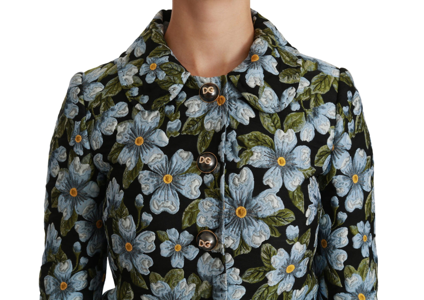 Dolce & Gabbana Multicolor Floral Blazer Coat Polyester Jacket by Dolce & Gabbana