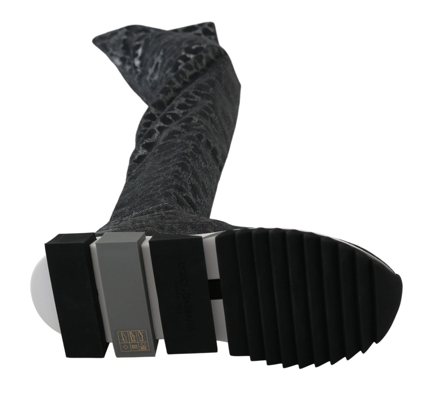Bottines élégantes léopard Dolce &amp; Gabbana au-dessus du genou