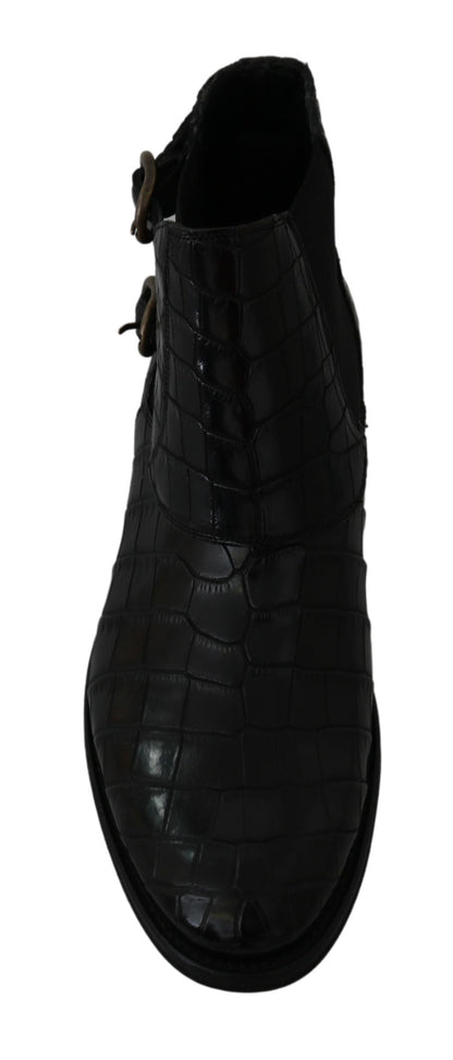 Bottes Derby Brogue élégantes Dolce &amp; Gabbana en cuir exotique