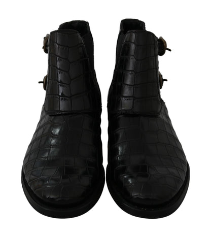 Bottes Derby Brogue élégantes Dolce &amp; Gabbana en cuir exotique
