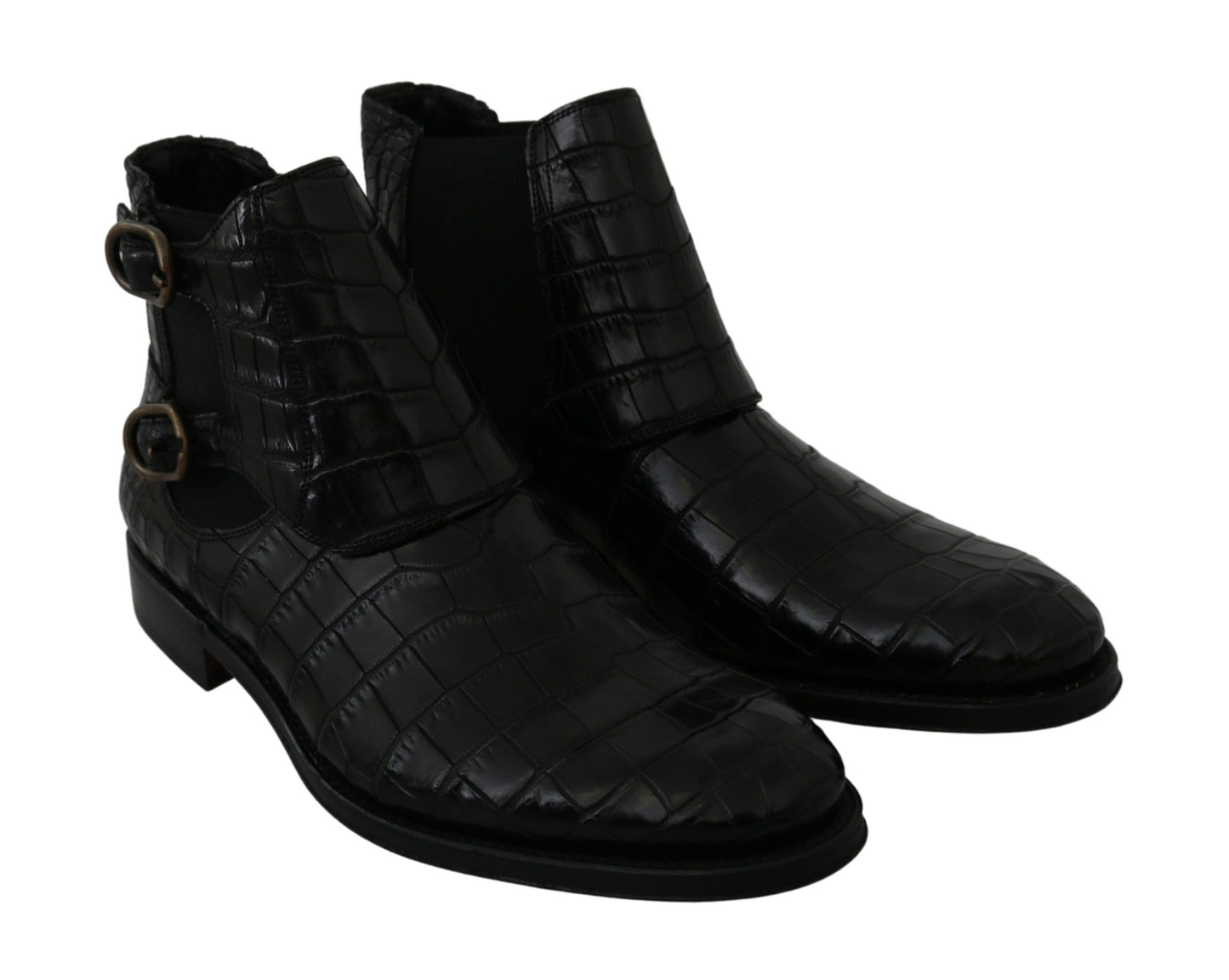 Bottes Derby Brogue élégantes Dolce &amp; Gabbana en cuir exotique