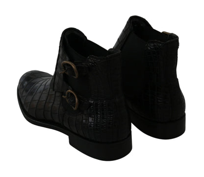Bottes Derby Brogue élégantes Dolce &amp; Gabbana en cuir exotique