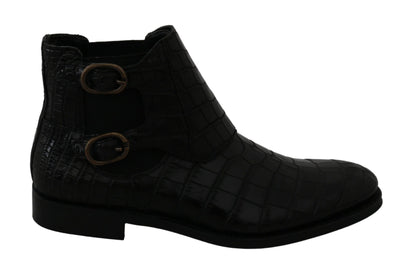 Bottes Derby Brogue élégantes Dolce &amp; Gabbana en cuir exotique