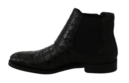 Bottes Derby Brogue élégantes Dolce &amp; Gabbana en cuir exotique