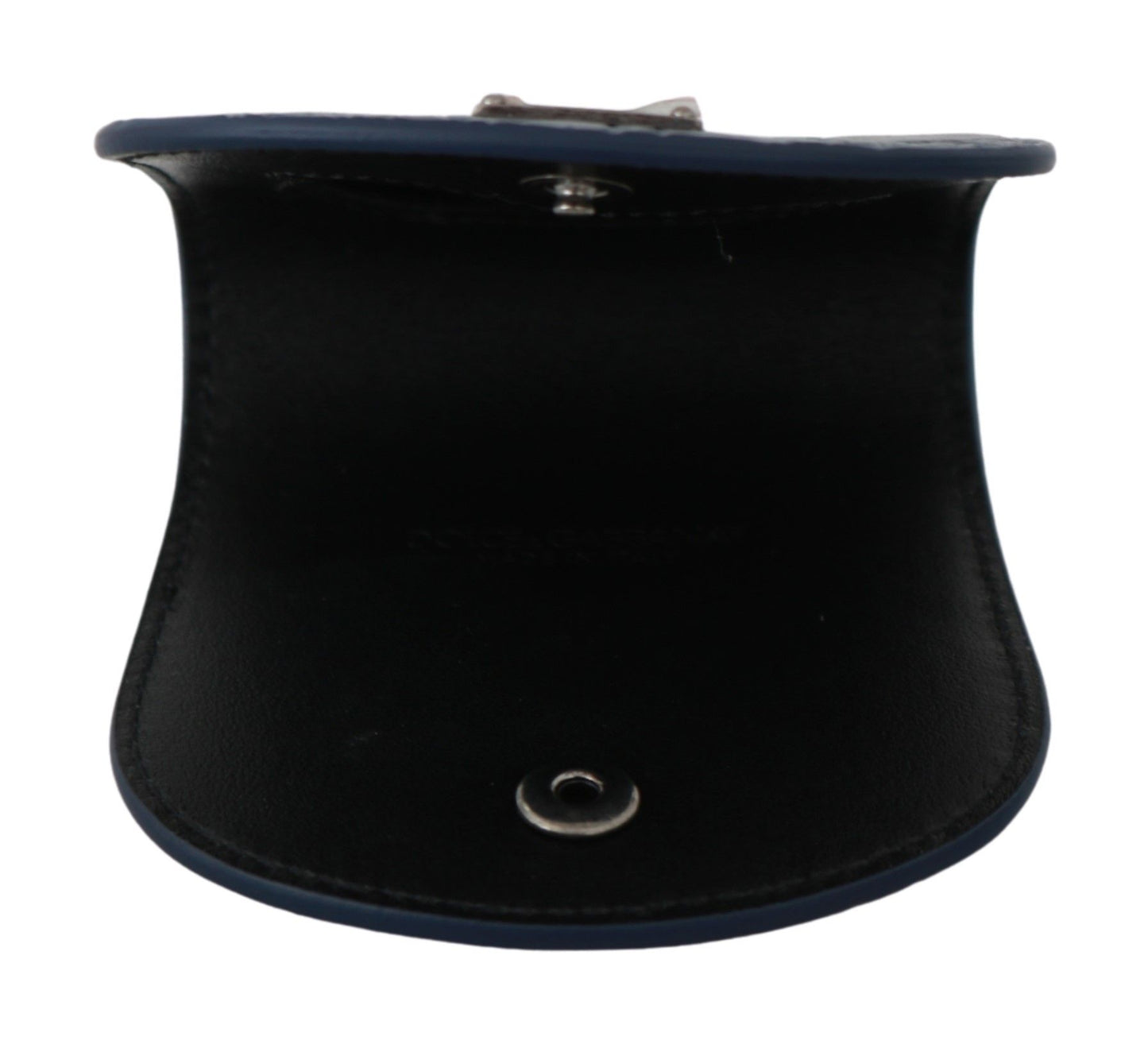 Dolce &amp; Gabbana Blue Leather Holder Pocket Condom Case