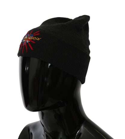Bonnet gris chic Dolce &amp; Gabbana avec broderie exclusive
