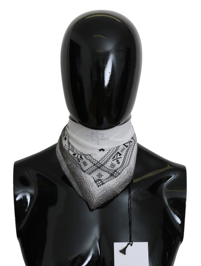 Écharpe homme en coton blanc Costume National Chic