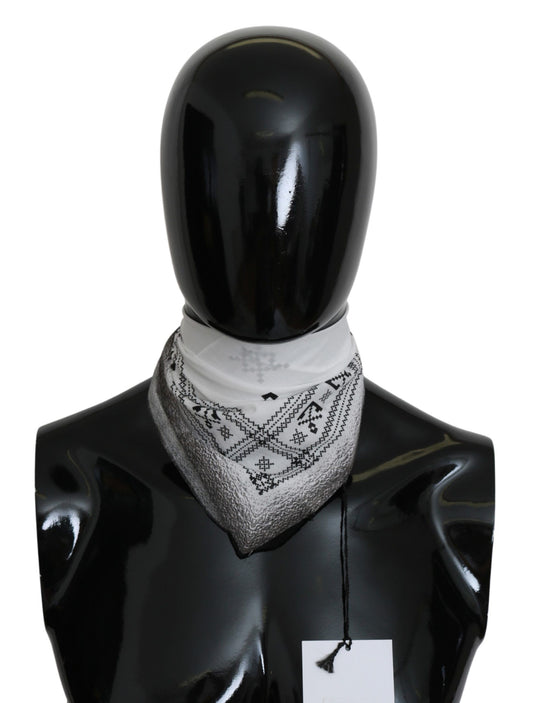 Écharpe homme en coton blanc Costume National Chic