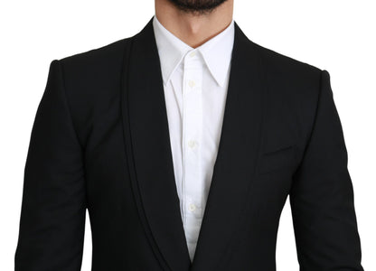 Blazer formel élégant en laine vierge noire Dolce &amp; Gabbana