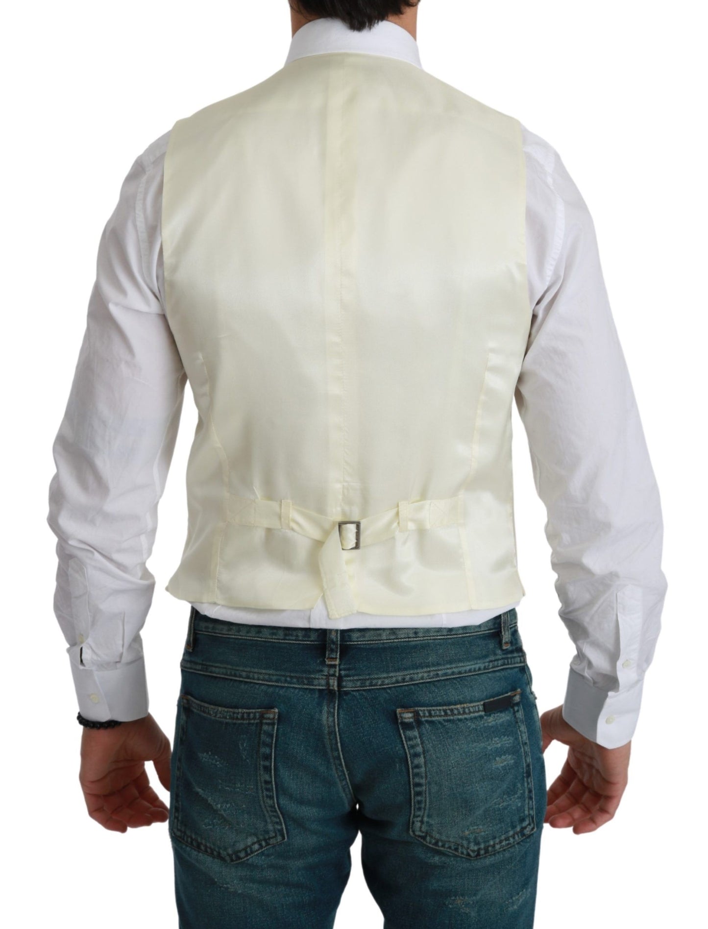 Dolce &amp; Gabbana Élégant gilet en laine crème