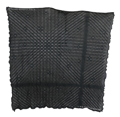 Écharpe en viscose noire élégante à rayures pour homme