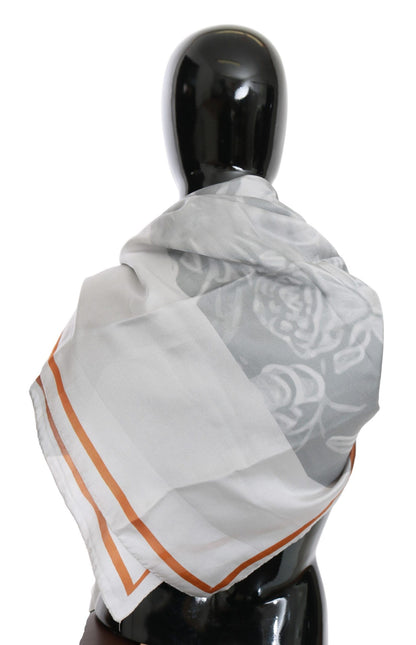 Costume National Élégant Foulard Floral en Soie