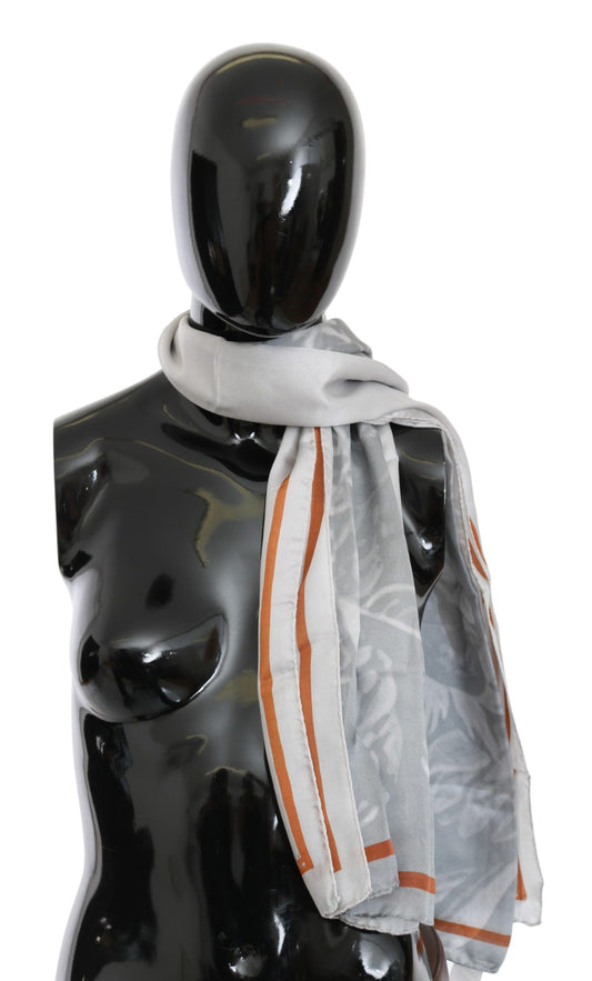 Costume National Élégant Foulard Floral en Soie