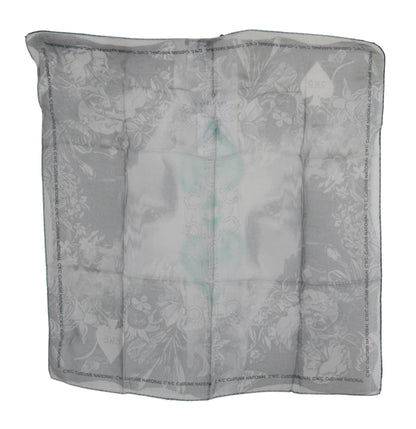 Foulard en soie gris élégant pour femme