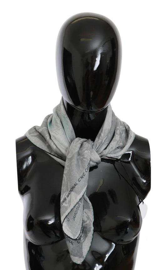 Foulard en soie gris élégant pour femme