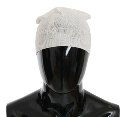 Bonnet élégant en laine mélangée blanche Costume National