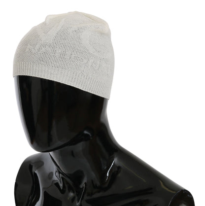 Bonnet élégant en laine mélangée blanche Costume National