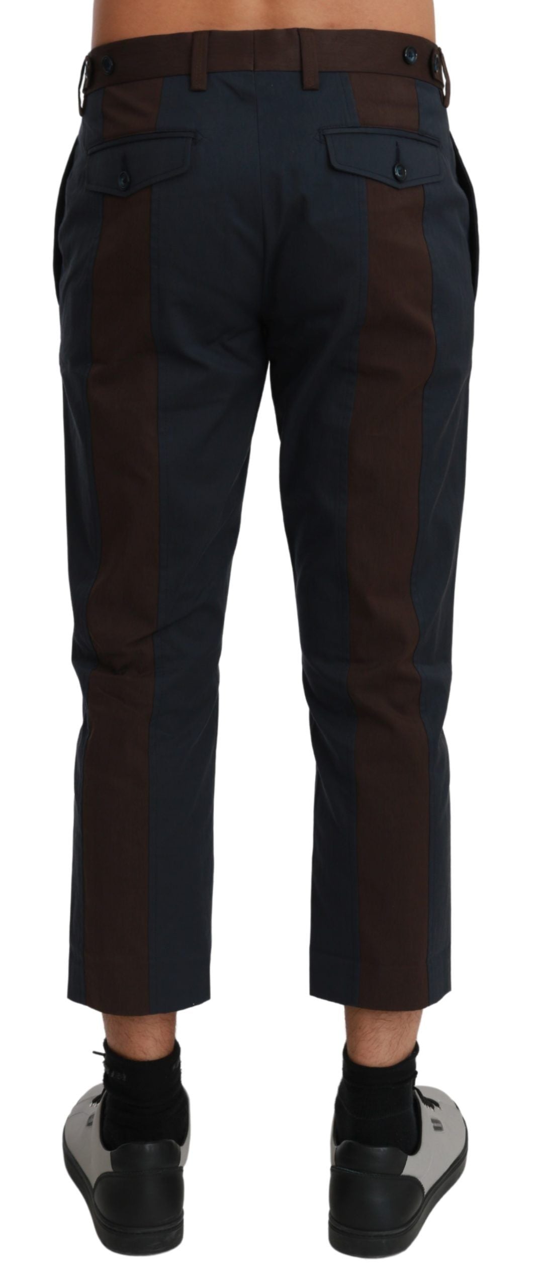 Dolce & Gabbana Chic Cropped Stripe Casual Pants by Dolce & Gabbana