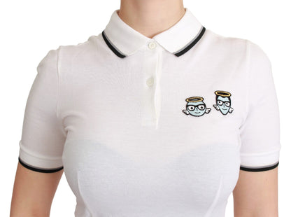 T-shirt brodé Dolce &amp; Gabbana Chic Polo Angel