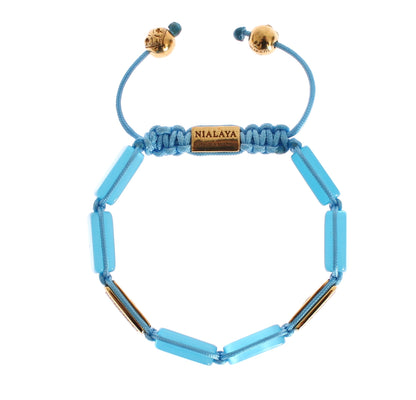 Bracelet élégant Nialaya en opale bleue et diamants
