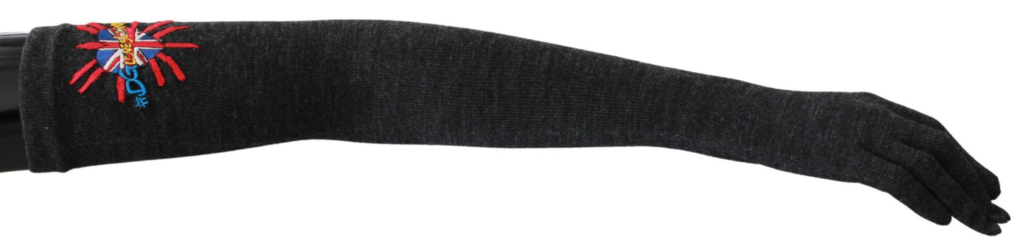Gants élégants en laine Dolce &amp; Gabbana jusqu'aux coudes