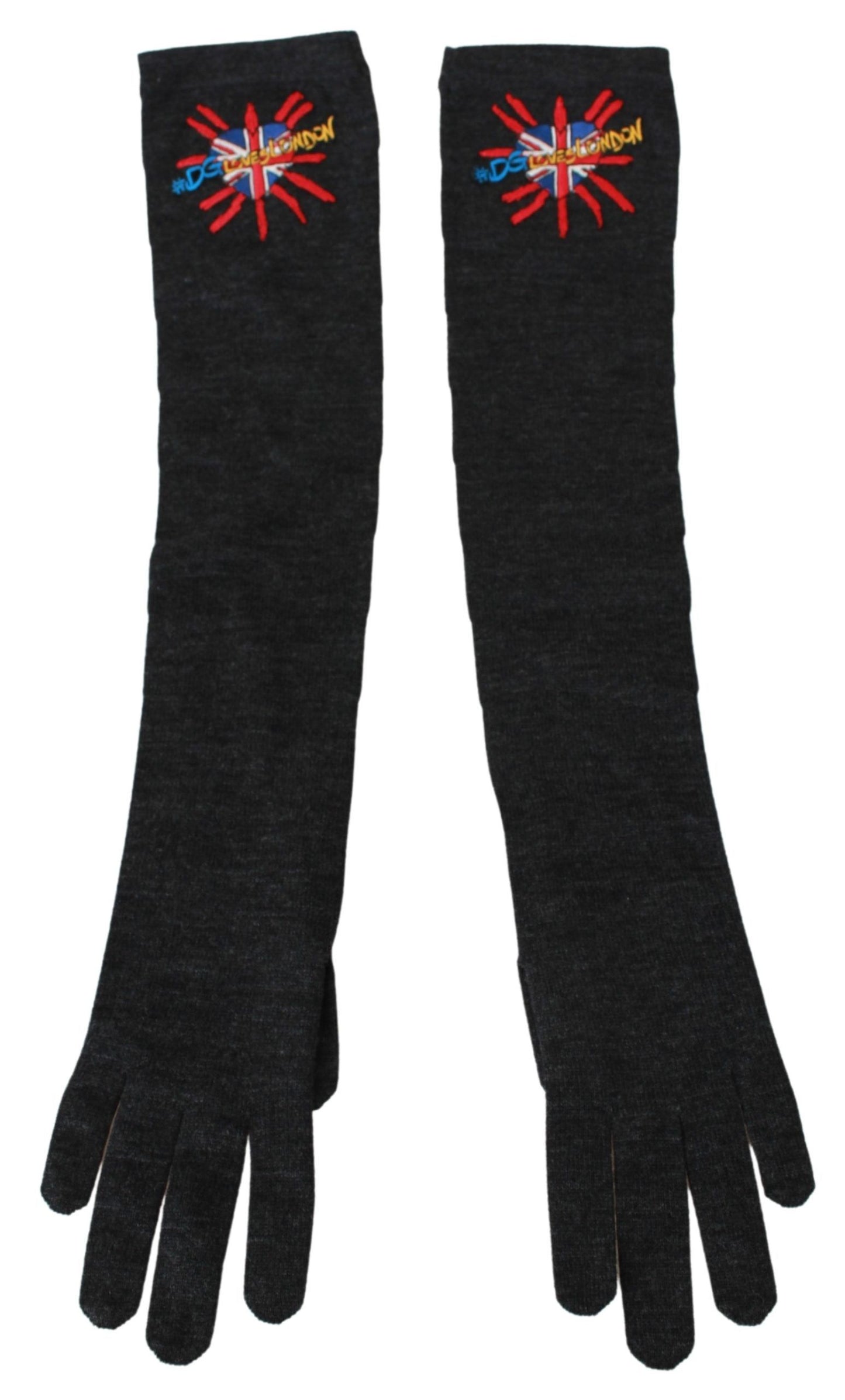 Gants élégants en laine Dolce &amp; Gabbana jusqu'aux coudes