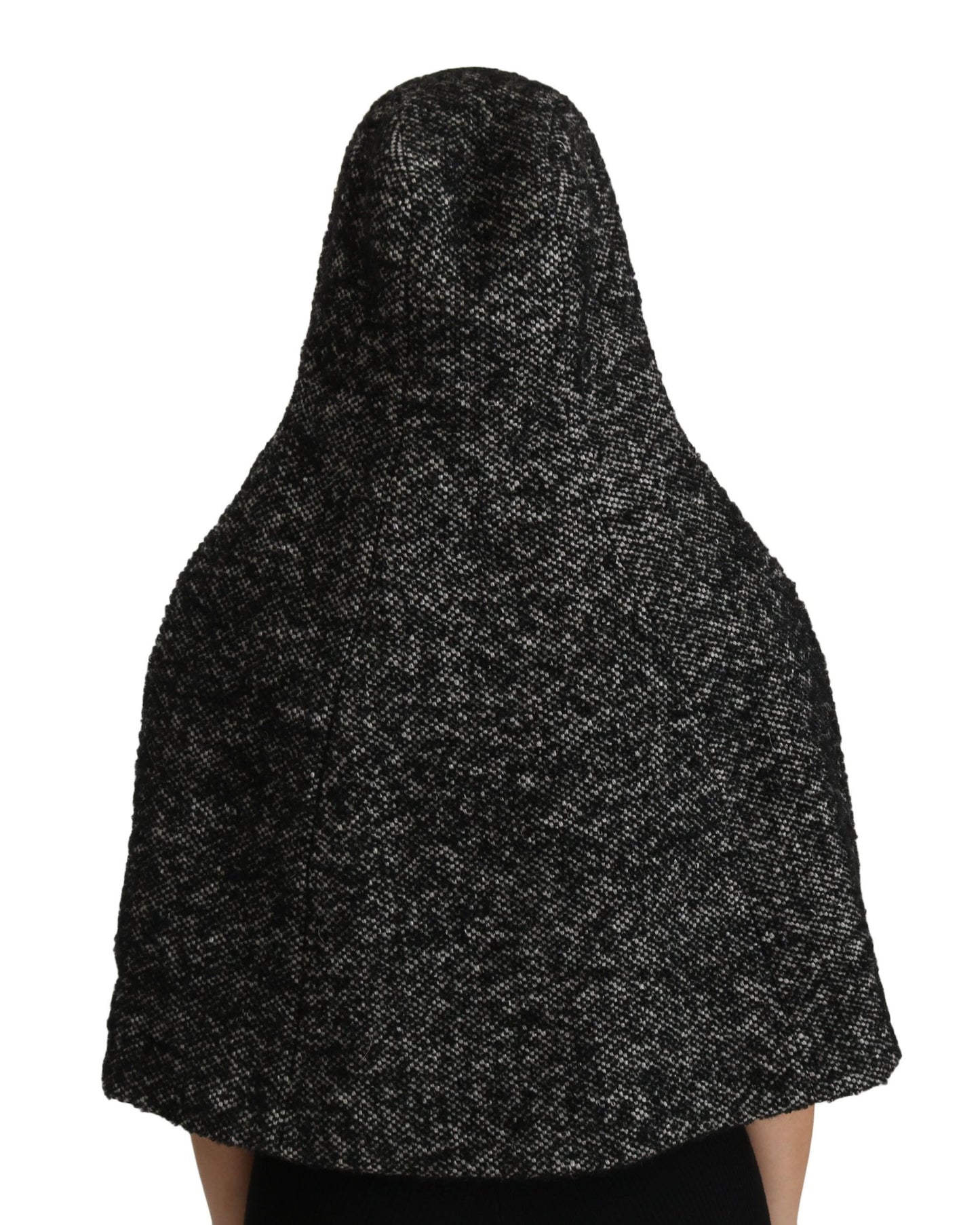 Écharpe à capuche élégante en laine grise Dolce &amp; Gabbana par une marque italienne emblématique