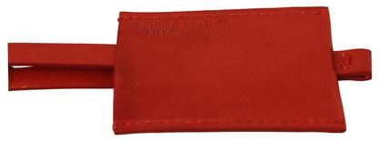Porte-clés élégant en cuir et métal Costume National - Rouge