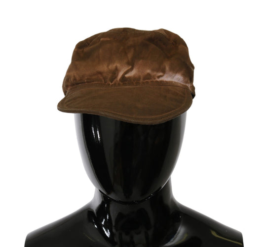 Costume National Élégant Chapeau Gavroche Marron