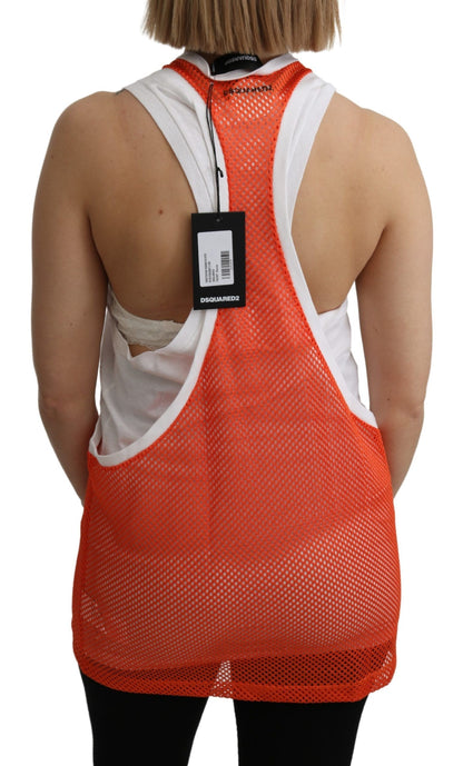 Débardeur élégant sans manches en coton Dsquared² orange