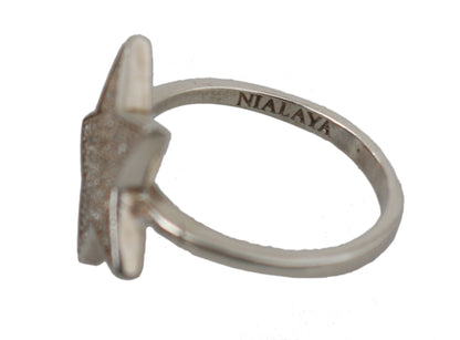 Bague Nialaya Chic en argent et cristal CZ pour femme