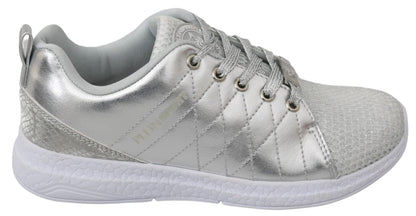 Baskets argentées élégantes Philipp Plein pour les créateurs de tendances