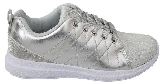 Baskets argentées élégantes Philipp Plein pour les créateurs de tendances