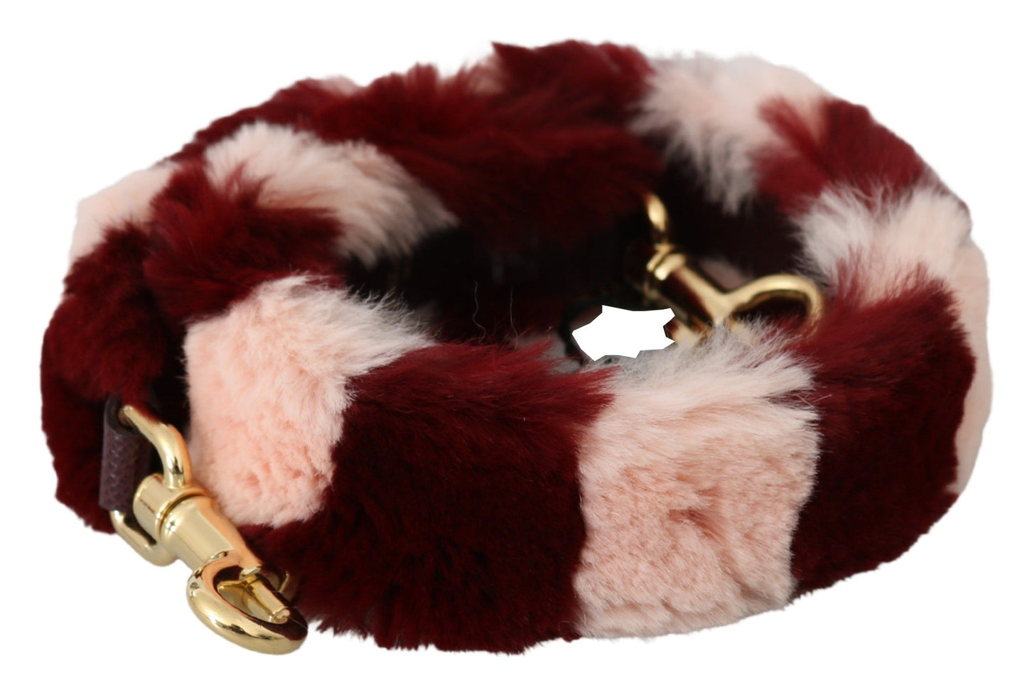 Bandoulière en fourrure rose bordeaux Dolce &amp; Gabbana, accessoire de luxe