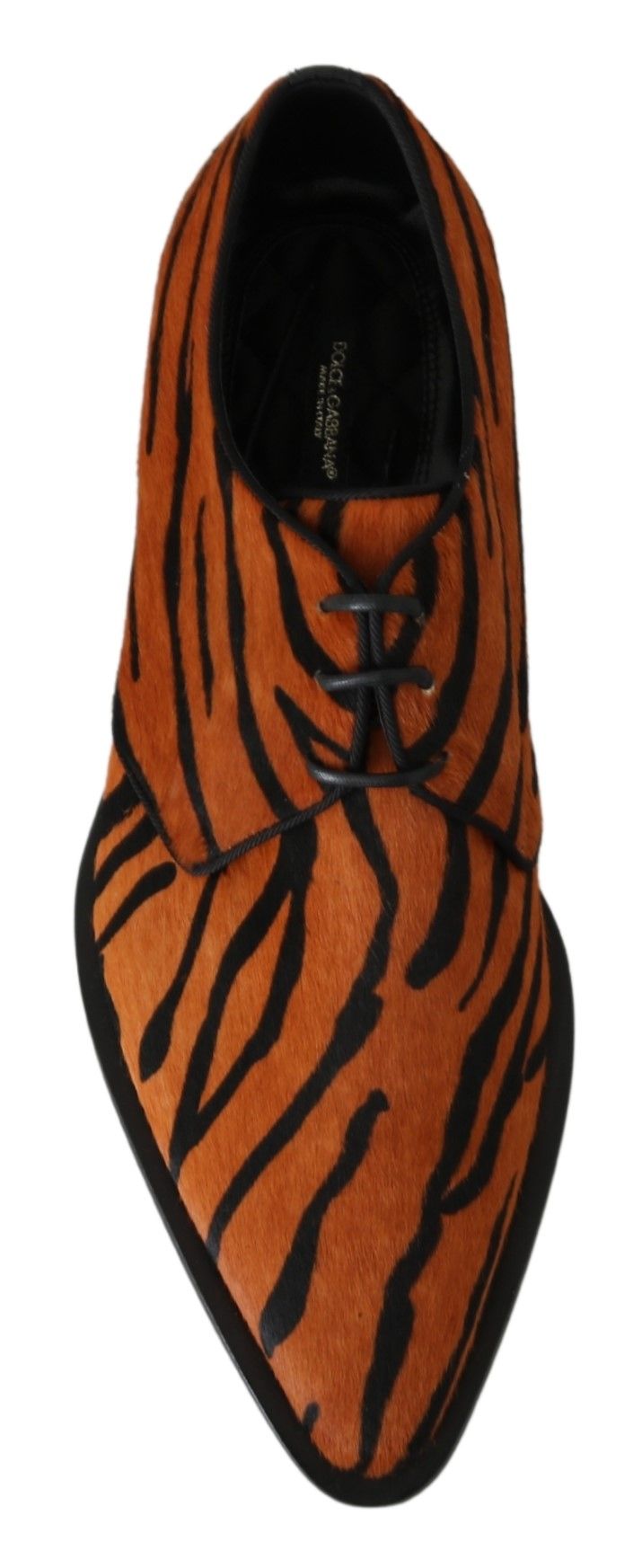 Chaussures habillées Dolce &amp; Gabbana à motif tigre et poils de poney